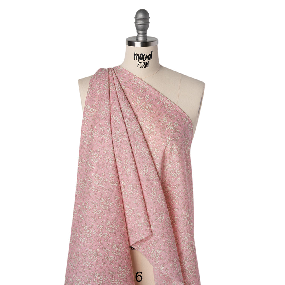 Liberty Fabrics Tana Lawn® - Capel Light Pink - Pale Pink and White Outlined Florals - Joann Fabrics