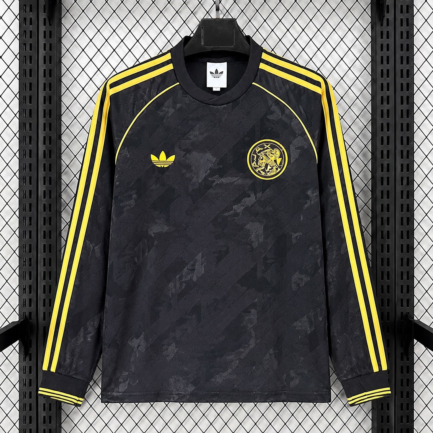 Ajax 26-27 Originals Retro Style Black Grey Yellow Special Long Sleeves Jersey - Fans Version - UnitedFutballJersey