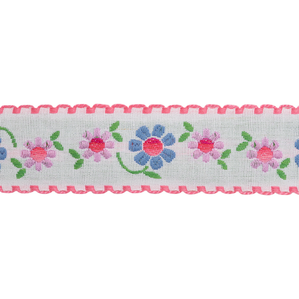 Jacquard Ribbon with Scalloped Edges - 1.375