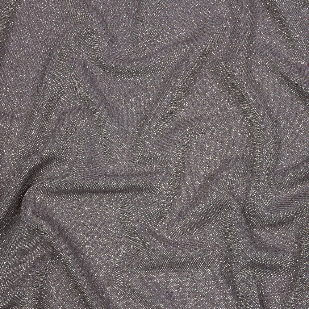Nylon Knit with All-Over Glitter - Lilac and Silver - Sun Streams Collection - Joann Fabrics