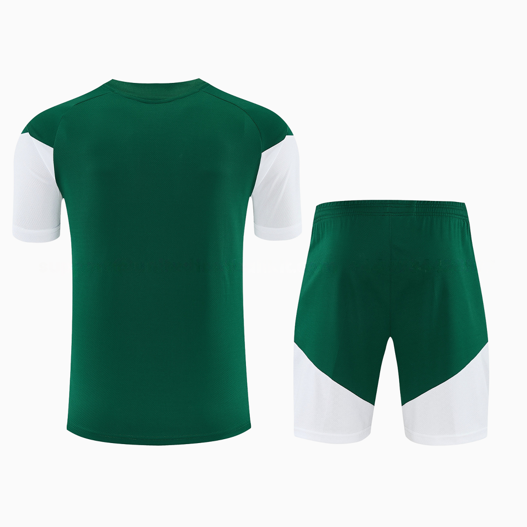 Italy 2026 Short-Sleeve Training Set - Green With White Top & Green With White Pants - UnitedFutballJersey