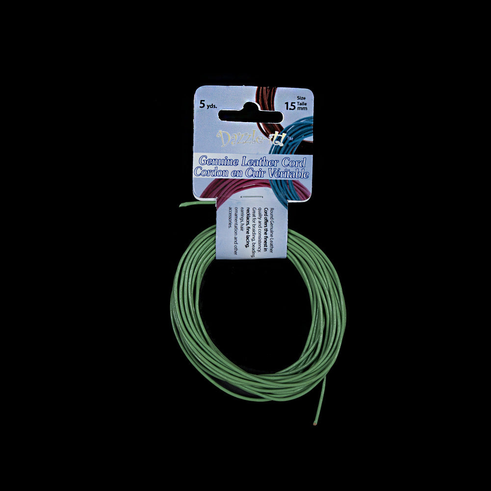 Dazzle-It Pistachio Genuine Leather Cord - 1.5mm - Joann Fabrics