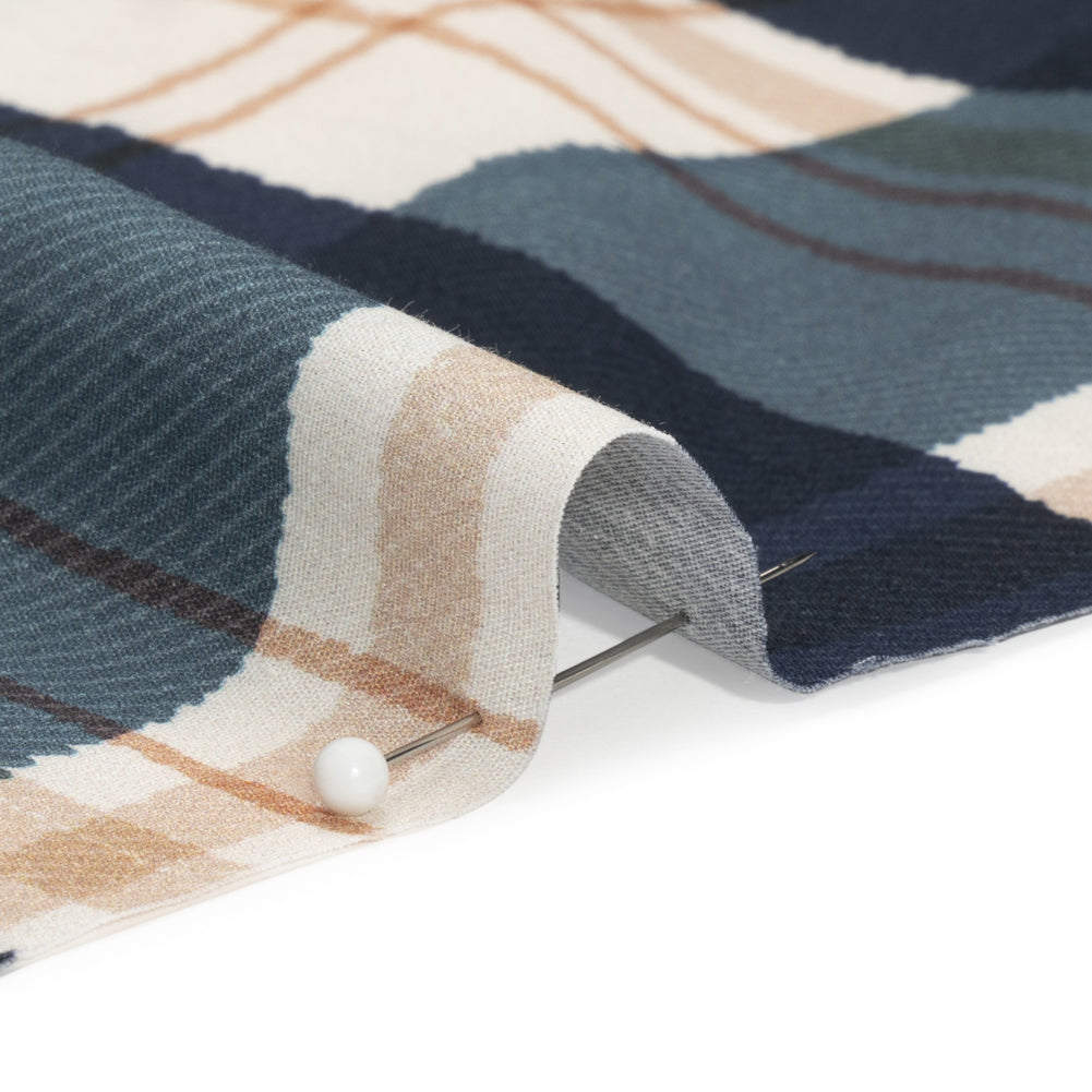 Mood Exclusive Navy Plaid to be Here Cotton Poplin - Joann Fabrics