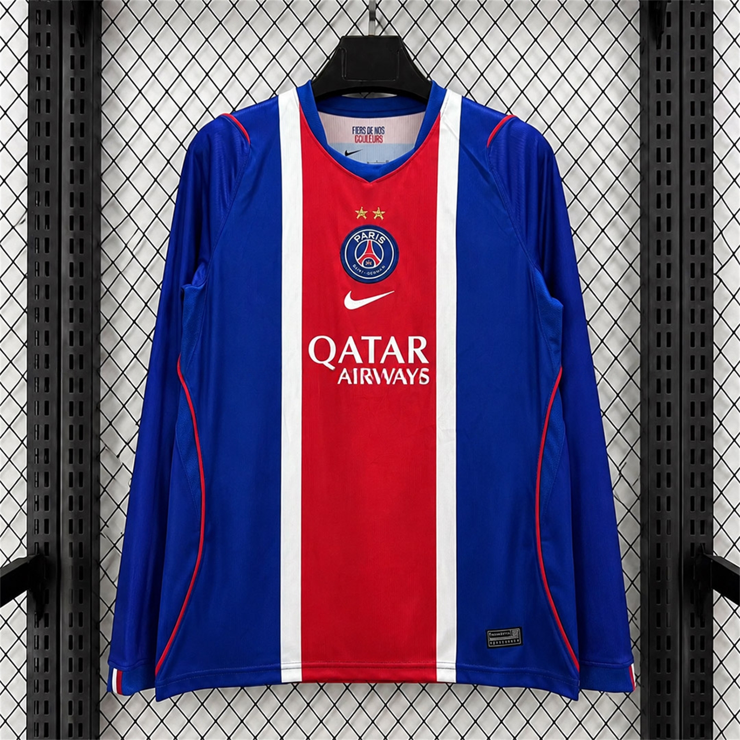 Paris Saint-Germain PSG 26-27 Home Two Stars Long Sleeves Jersey - Fans Version - UnitedFutballJersey