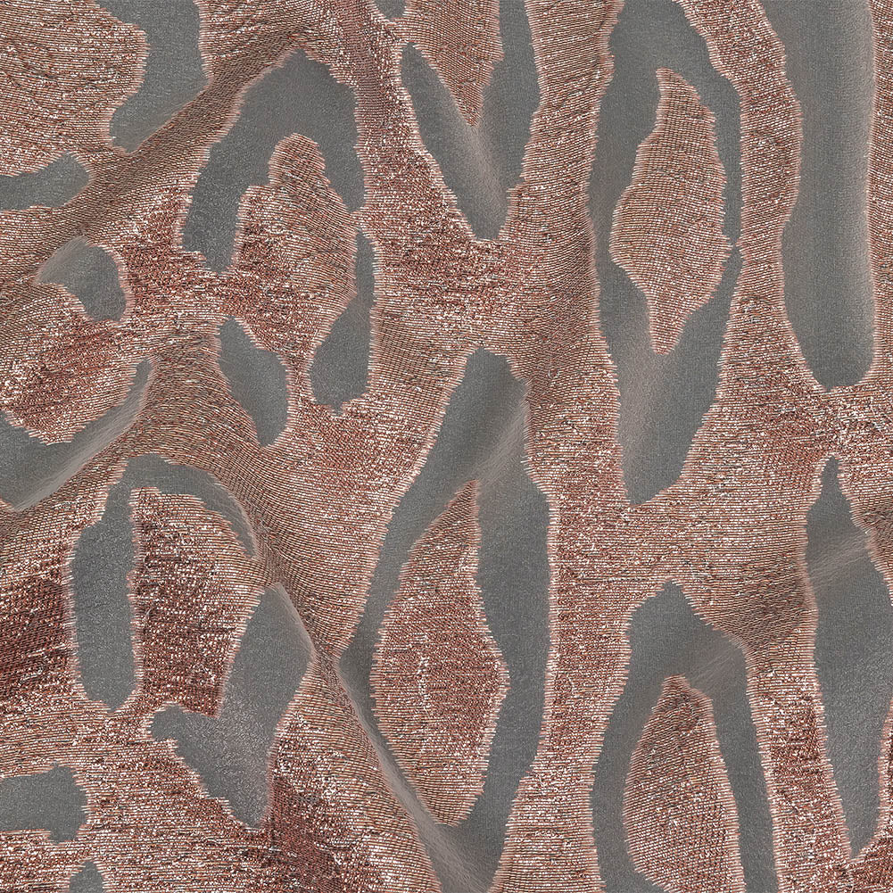 Metallic Rose Pink Animal Spots Luxury Burnout Brocade - Joann Fabrics