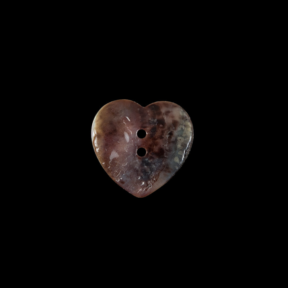 Italian Iridescent Heart-Shaped Shell Button - 24L/15mm - Joann Fabrics