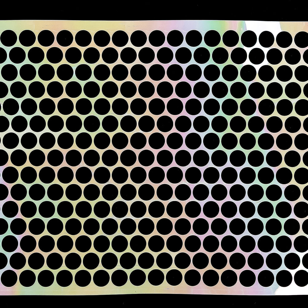 Iridescent Off-White Perforated Vinyl Trim - 3.25