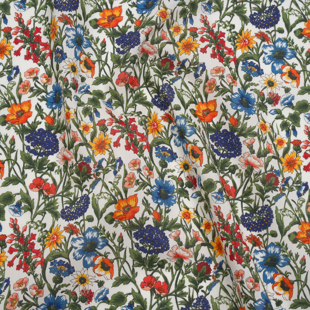 Liberty Fabrics Tana Lawn® - Rachel Multi Bright - Red, Yellow and Purple Flowers and Foliage - Joann Fabrics