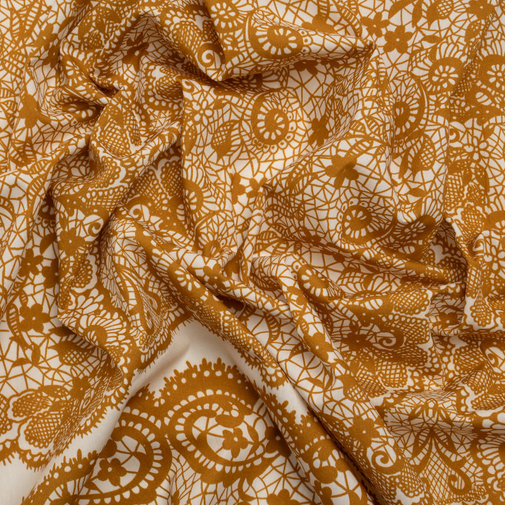 Mood Exclusive Ochre Two Sugar Cubes Cotton Poplin - Joann Fabrics