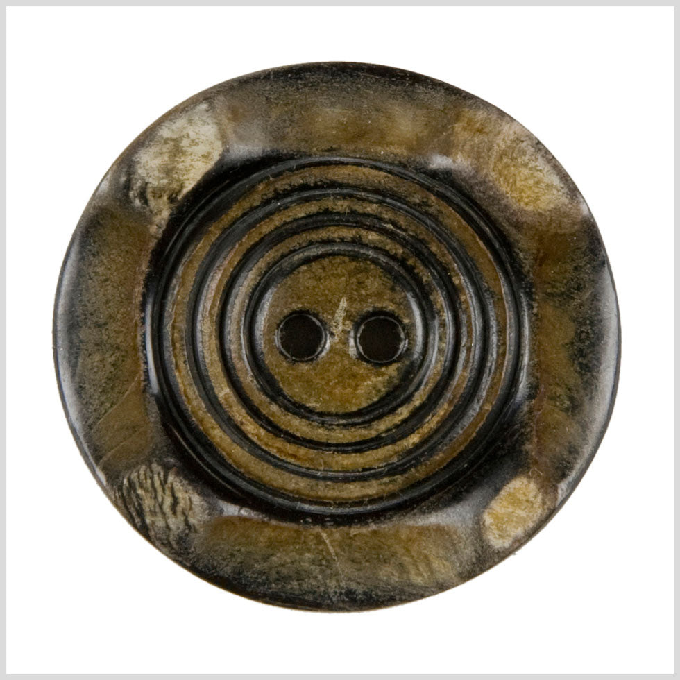 Burnt Brown 2-Hole Carved Horn Button - 54L/34mm - Joann Fabrics