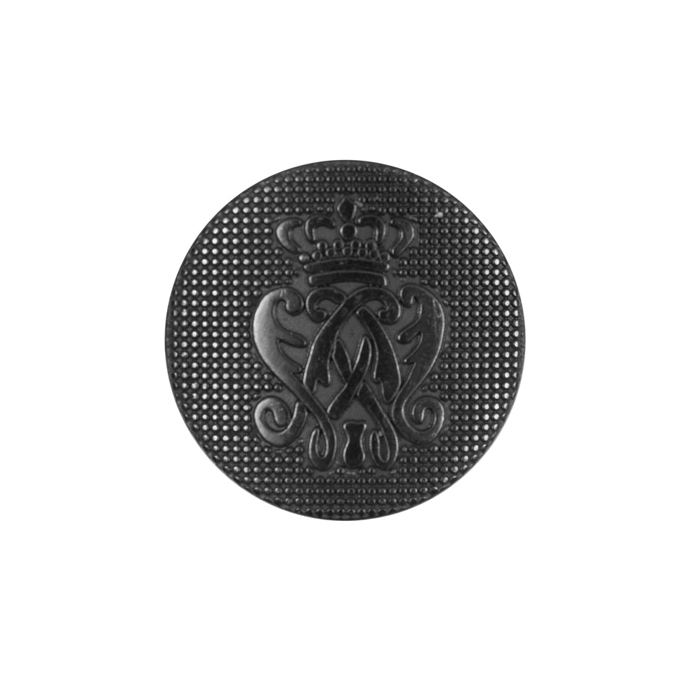 Black Italian Crest Zamac Button - 36L/23mm - Joann Fabrics