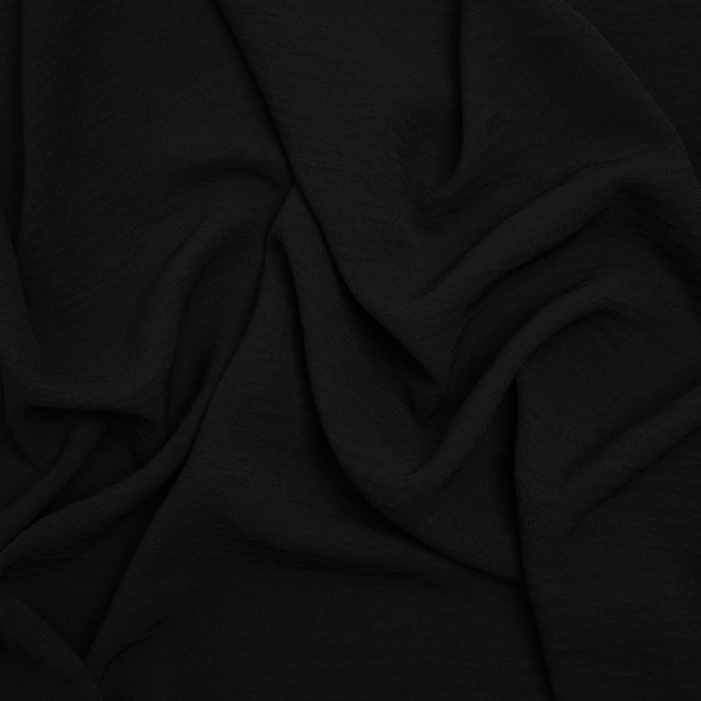 Stretch Textured Polyester Woven - Black - Designer Deadstock - Joann Fabrics