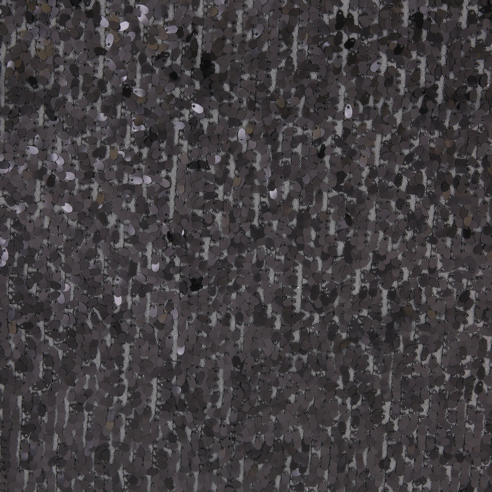 Black Oval Piette Sequins on Polyester Mesh - Joann Fabrics