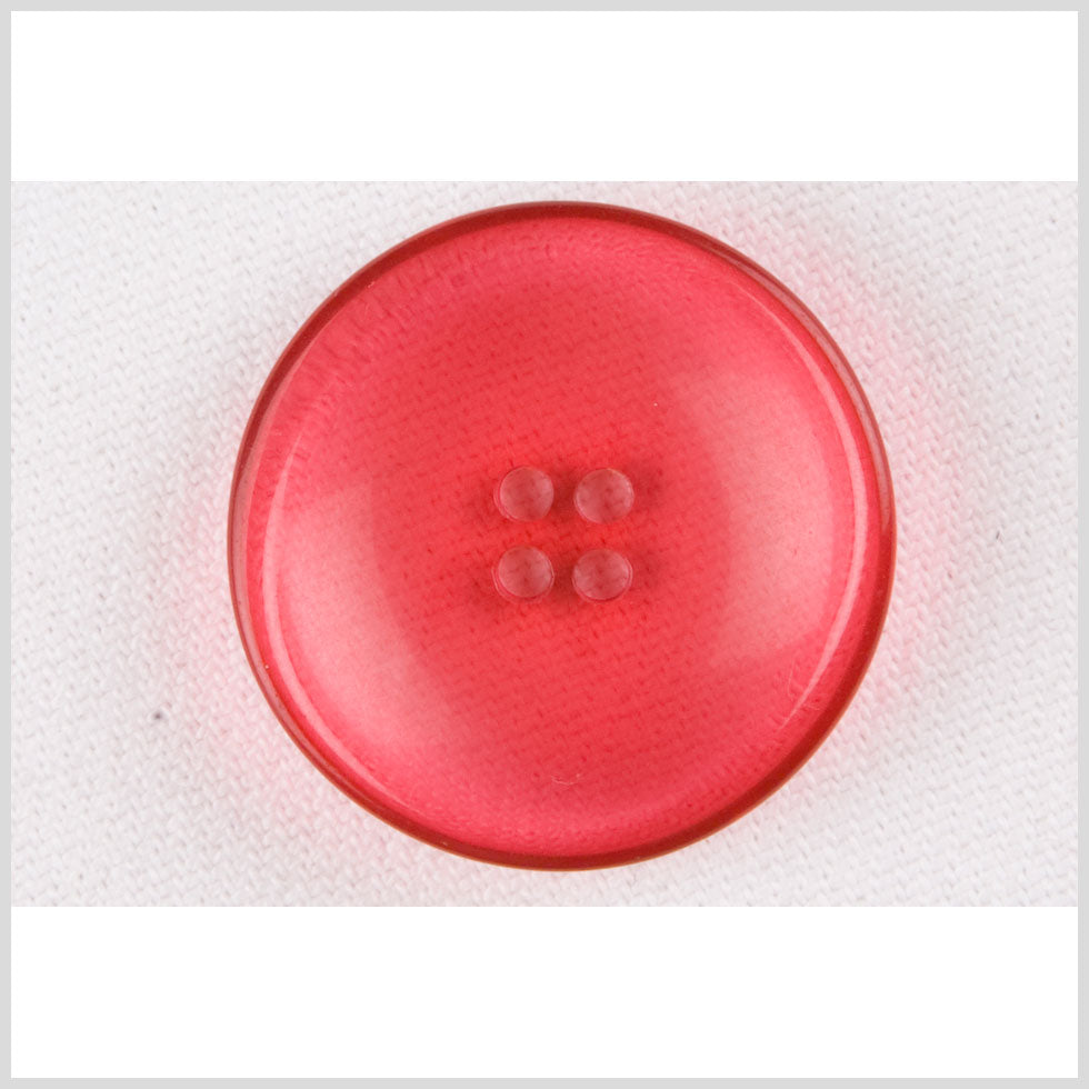 Plastic 4-Hole Button - 44L/28mm - Translucent Bright Pink - Joann Fabrics