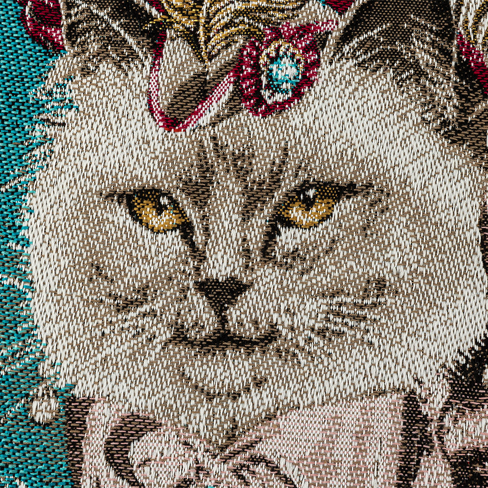 French Blue Aristocat Cotton Blend Oversized Square Patch - 18.875