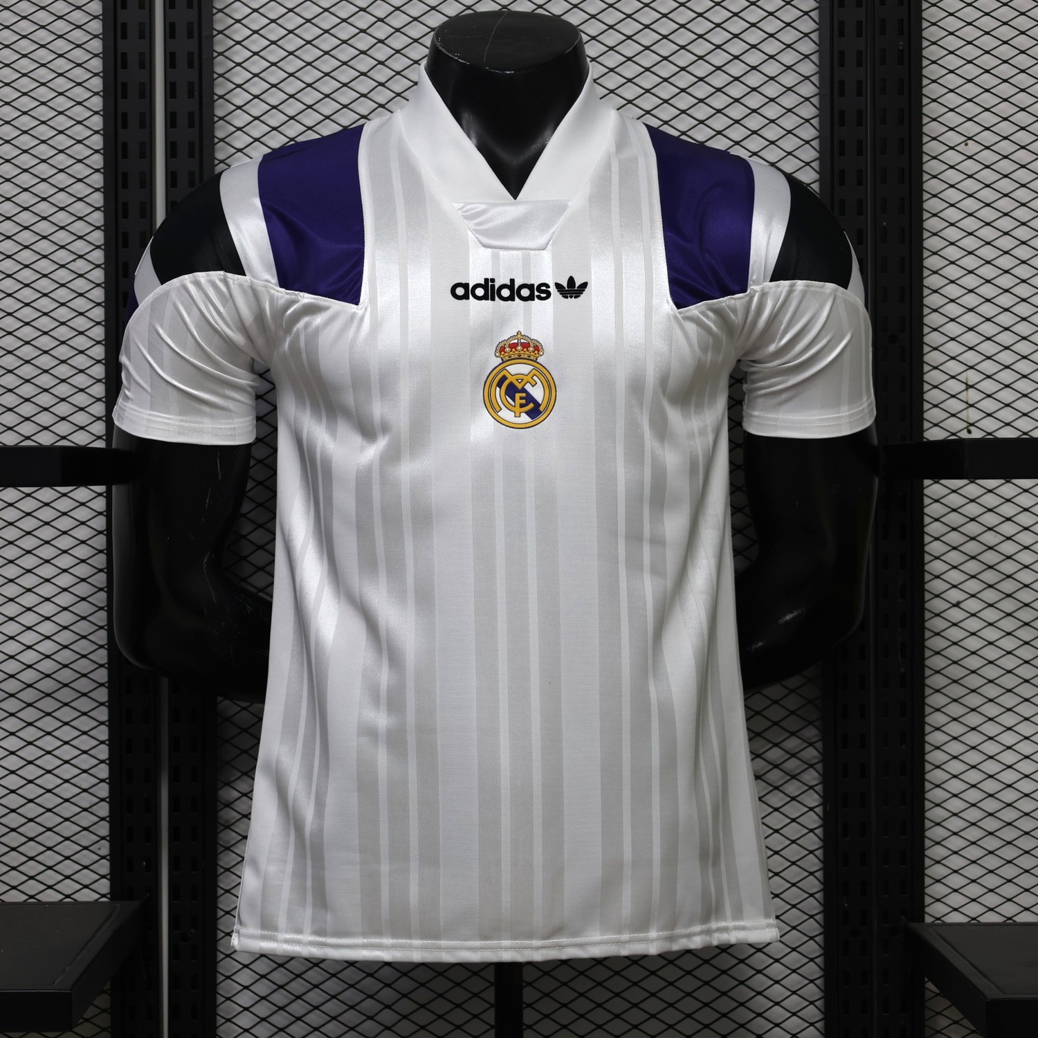 Real Madrid 26-27 White Purple Retro Style Jersey - Player Version - UnitedFutballJersey