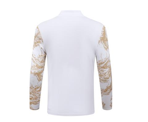 2024/2025 Real Madrid Royal White print special edition Half-Pull Training Suit Football Shirt 1:1 Thai Quality Set