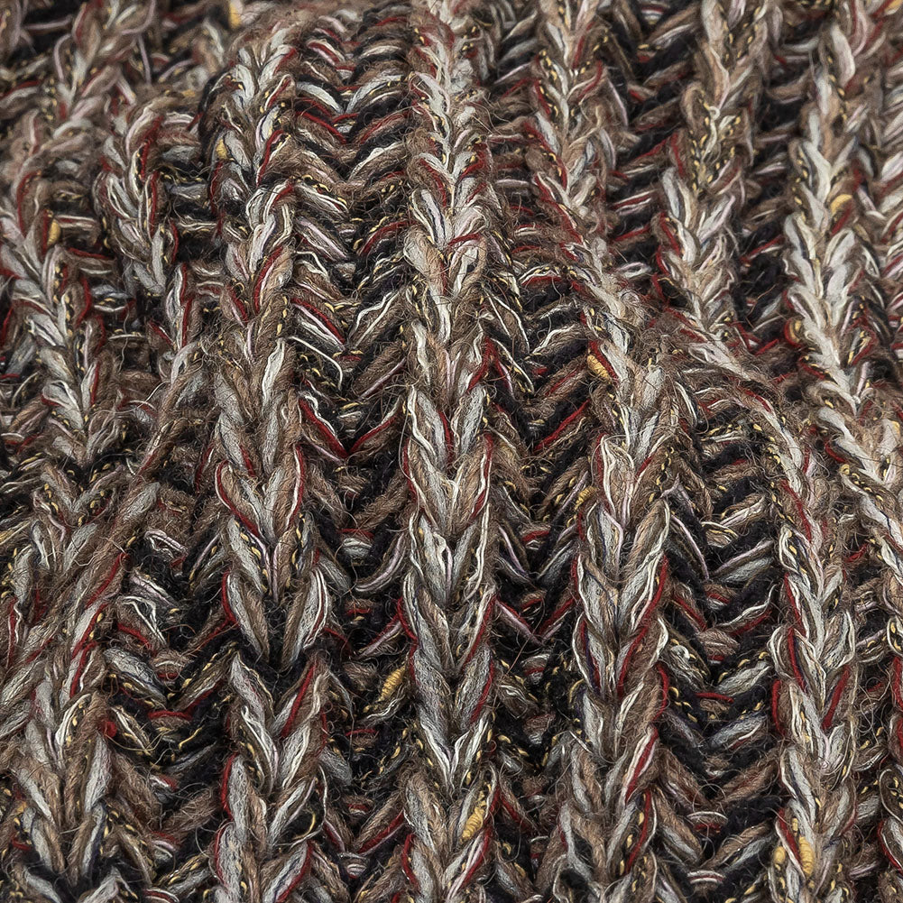 Black, Burgundy and Striped Yellow Chunky Sweater Knit - Joann Fabrics