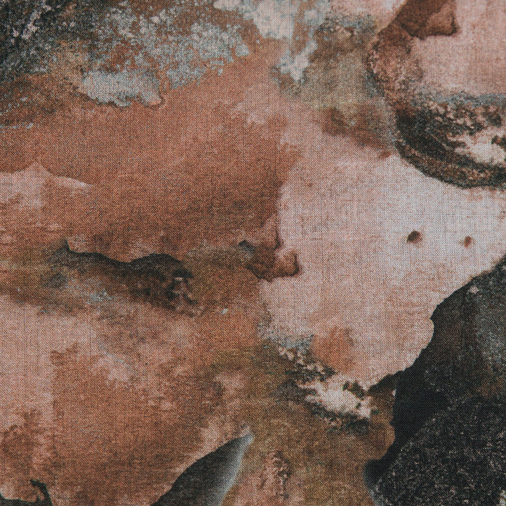 Cotton Voile - Beige and Gray Abstract - Excitement of Rebellion Print - Mood Exclusive Key Largo Collection - Joann Fabrics