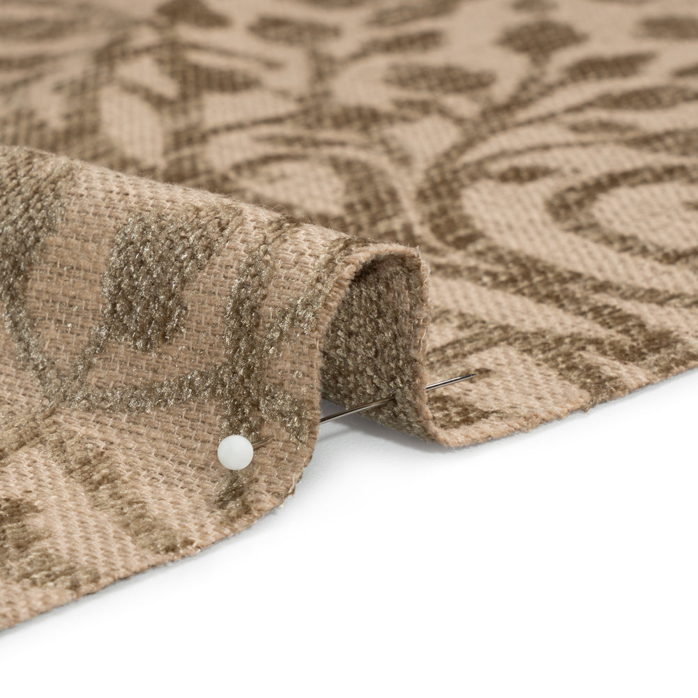 Drapery Chenille Jacquard - Fawn Leafy Vines - British Imported - Joann Fabrics