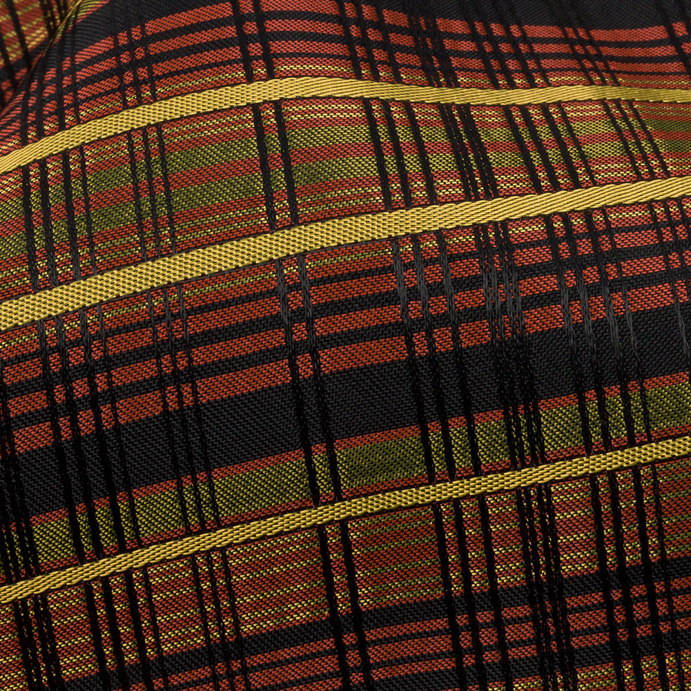 Olive, Burgundy and Black Plaid Polyester Jacquard - Joann Fabrics