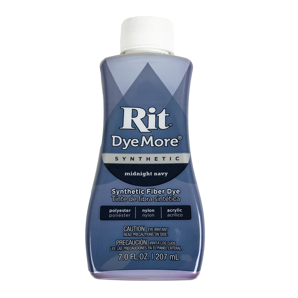 Rit DyeMore Synthetic Fiber Dye - Midnight Navy - 7oz Bottle - Joann Fabrics