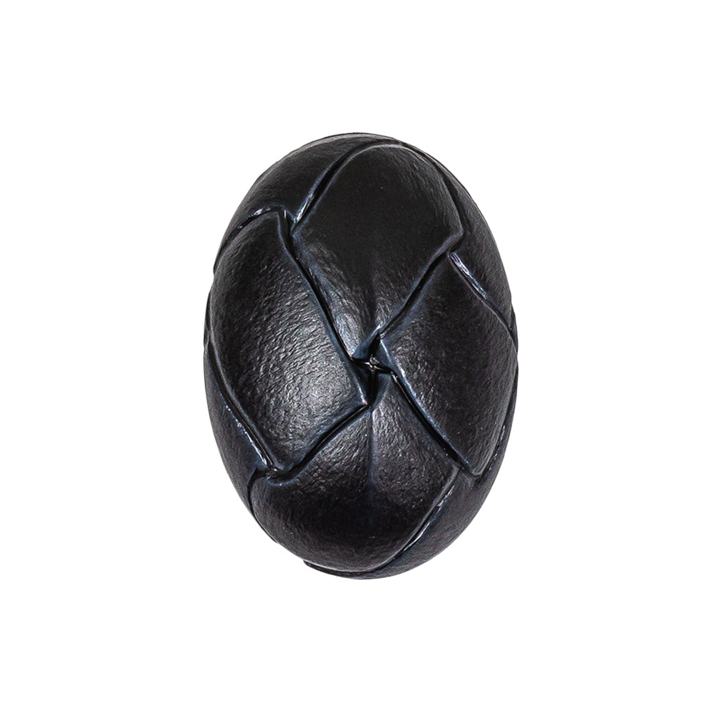 Midnight Navy Oval Knotted Leather-Look Shank Back Plastic Button - 40L/25.5mm - Joann Fabrics