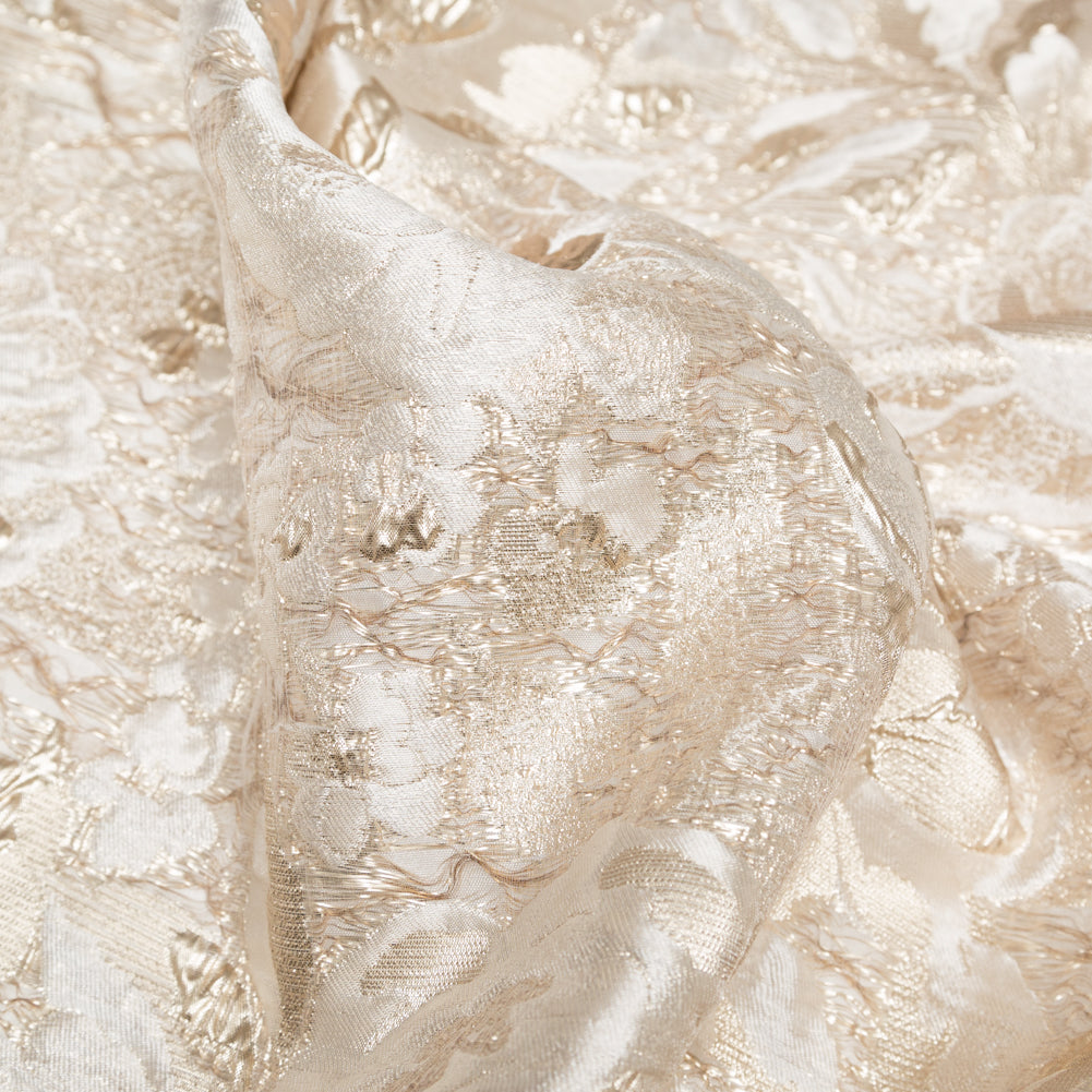 Metallic Golden Egg and Shell Rosy Luxury Brocade - Joann Fabrics