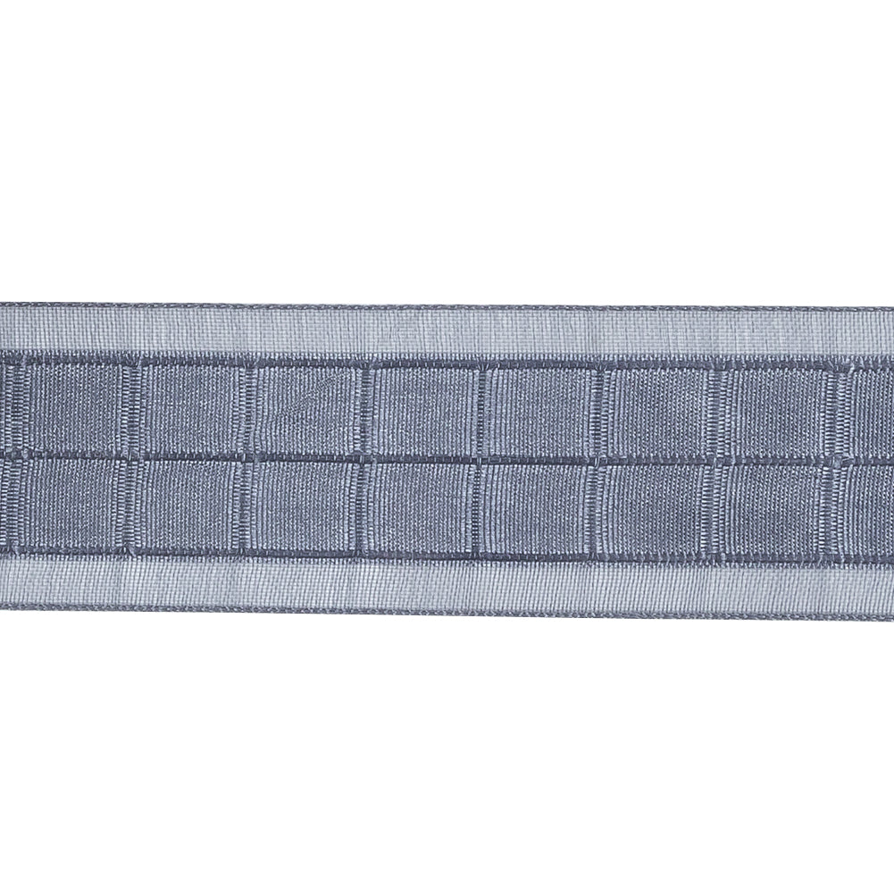 Gray Squares and Sheer Borders Ribbon - 1
