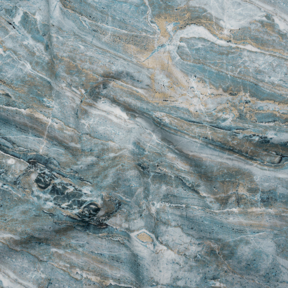 Stonehenge Quilting Cotton by Northcott - Prussian Light Marble 5 Stone Swirl - Surfaces Collection - Joann Fabrics