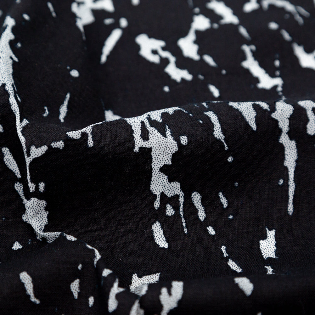Black and White Abstract Burnout Polyester Woven with Fused Backing - Joann Fabrics