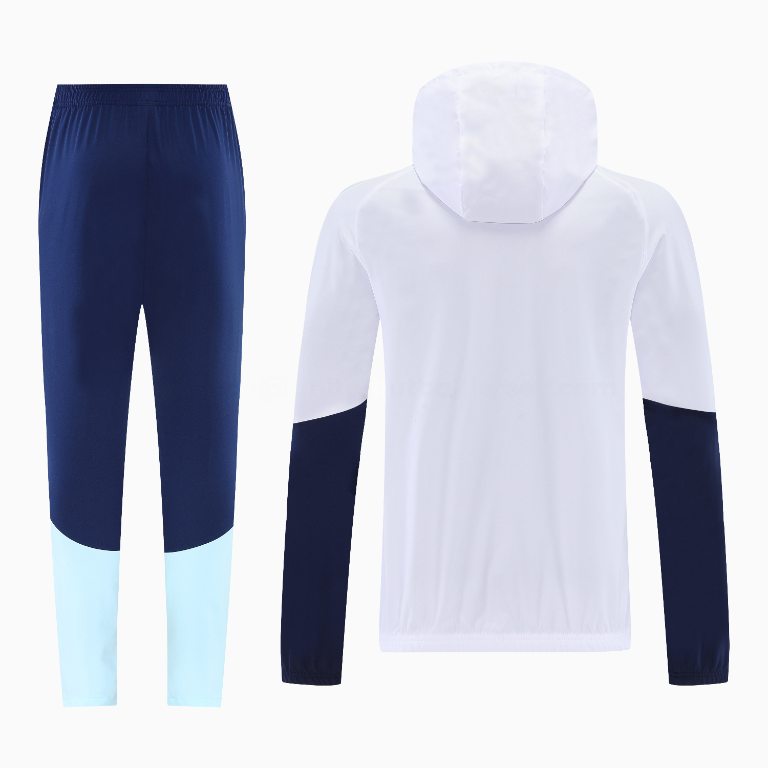 Argentina 2026 Hooded Windbreaker Training Set - White Top & Dark Blue Pants - UnitedFutballJersey
