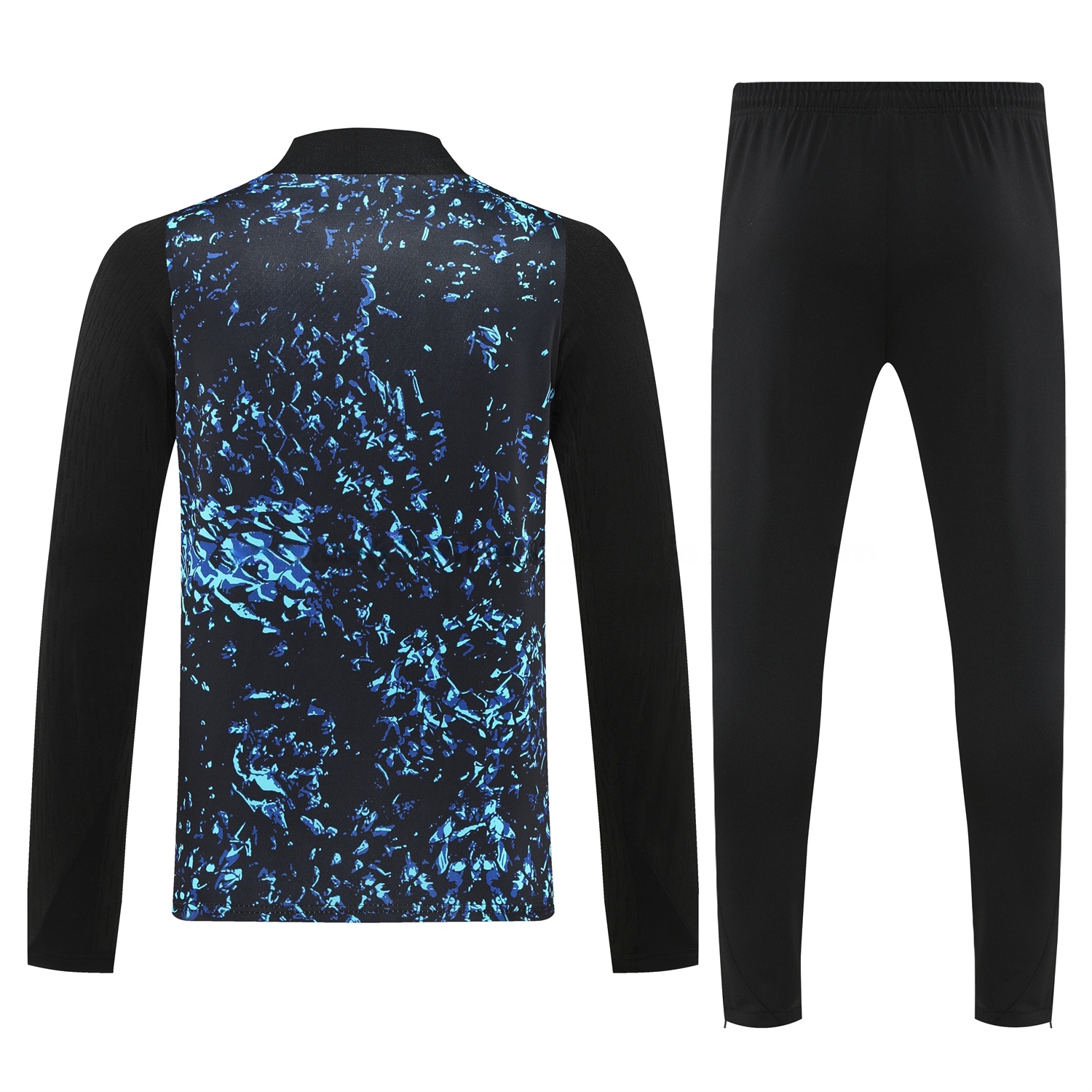 Inter Milan 25-26 Long Sleeve Training Set - Blue Dragon Scales Top & Black Pants - UnitedFutballJersey