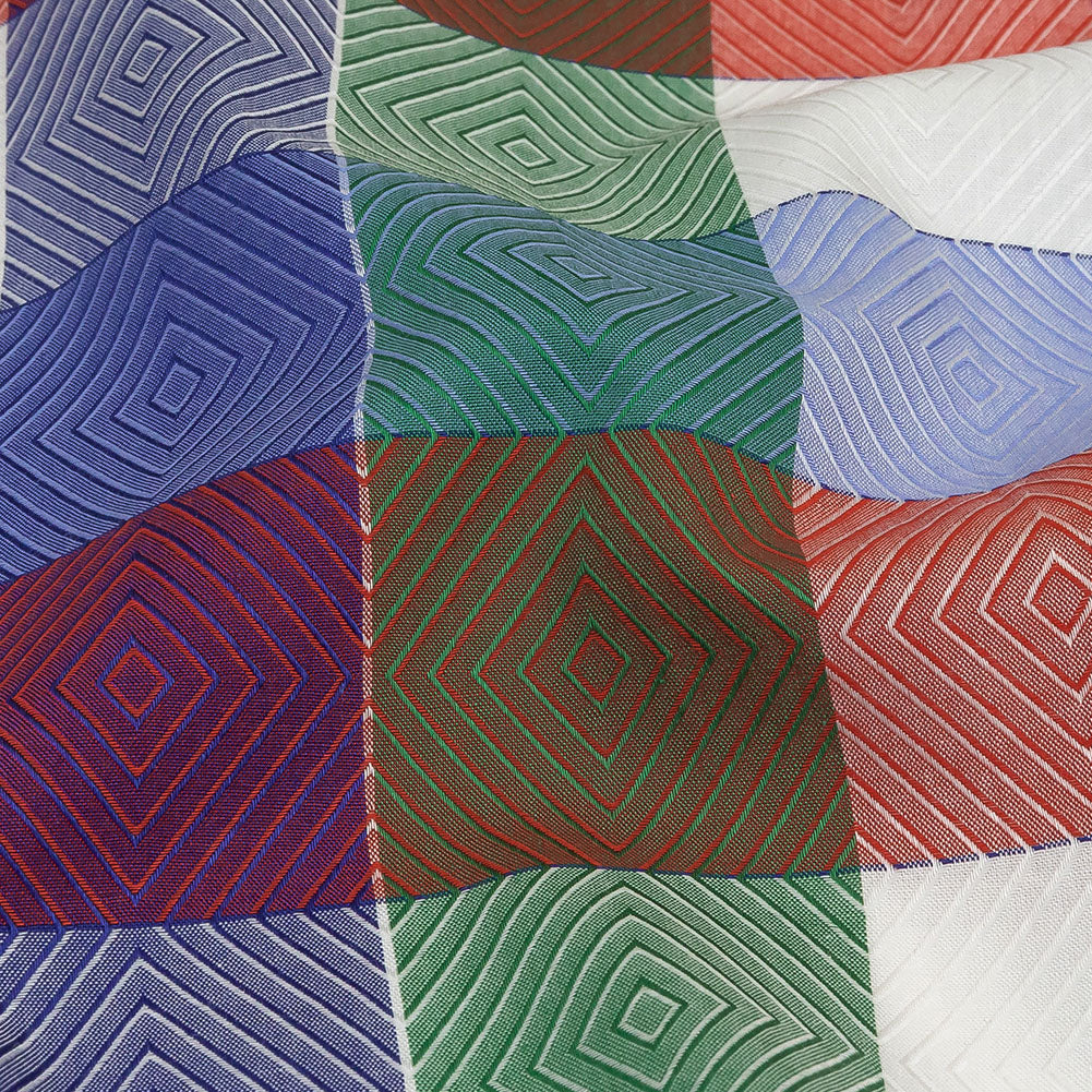 Red, Blue and Green Diamonds in Checks Cotton Jacquard Shirting - Joann Fabrics