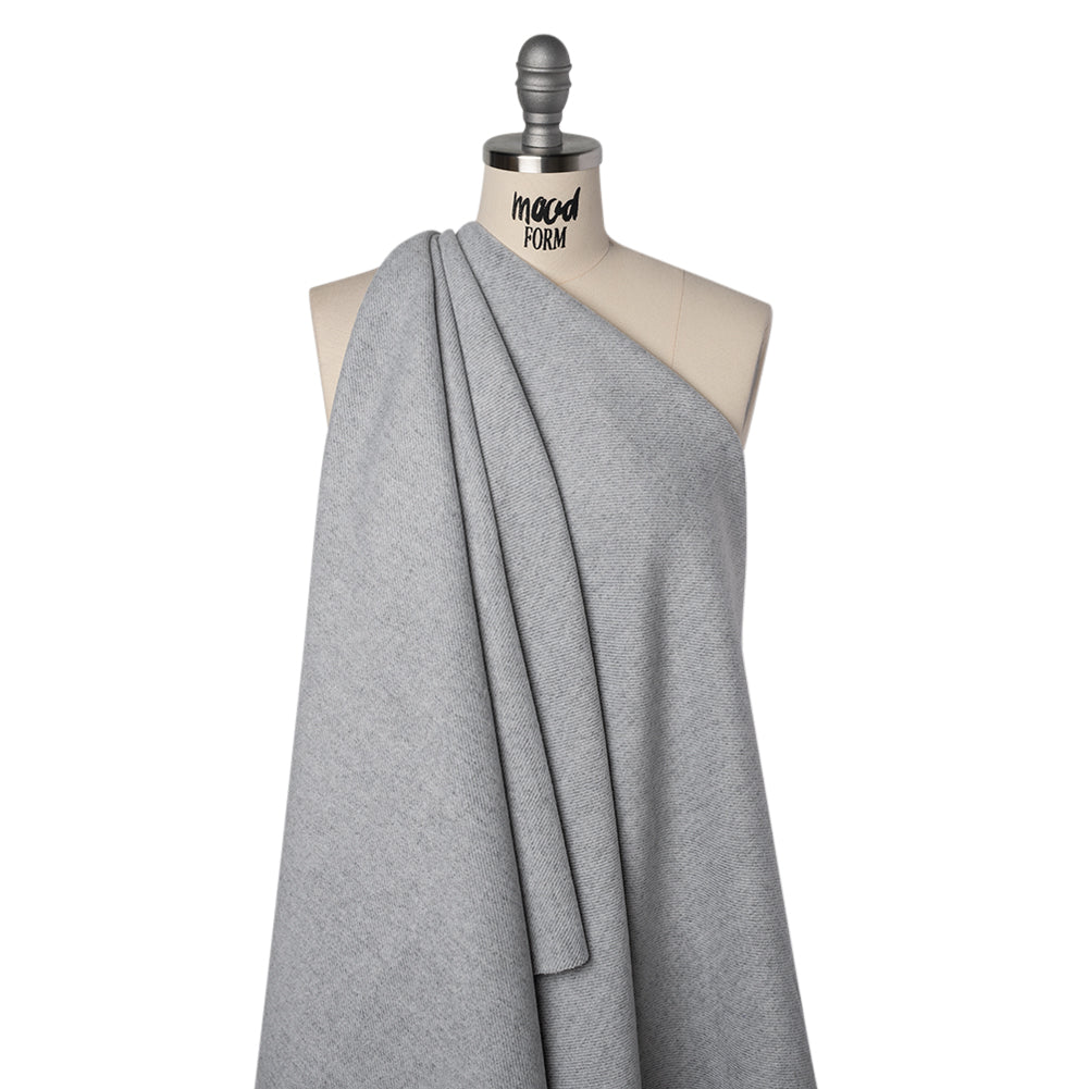 Brushed Polyester Twill Coating - Gray and White - Deadstock - Joann Fabrics