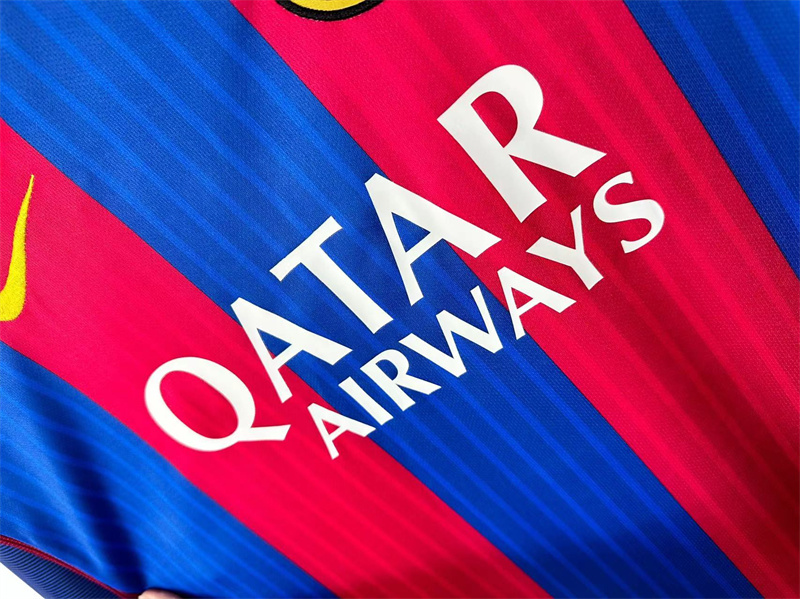 2016/2017 Retro Long Sleeve Barcelona Football Shirt Home 1:1 Thai Quality