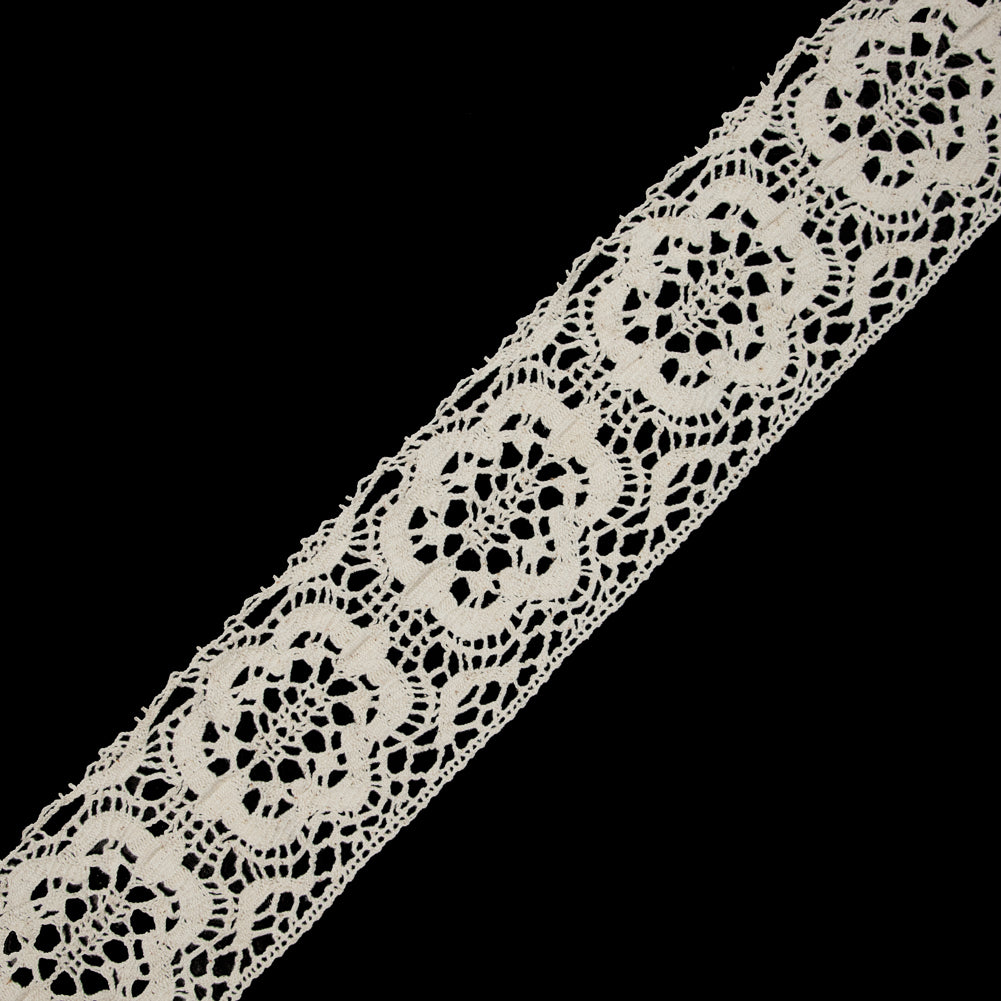 Natural Crochet Lace Trim - 2.75