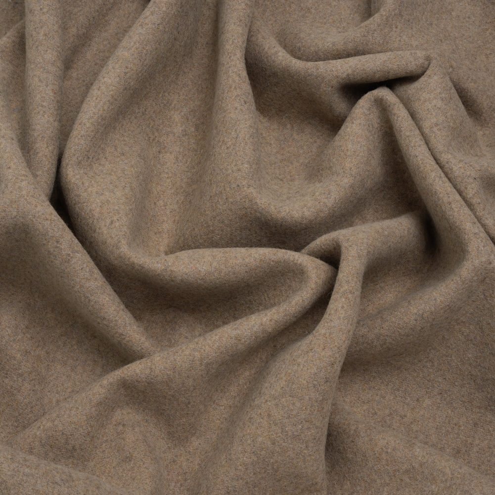 Recycled Brushed Wool Blend Twill Coating - Walnut Brown - Made in Italy - Maeve Collection - Joann Fabrics
