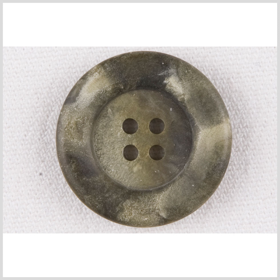 Plastic 4-Hole Button - 40L/25.5mm - Olive Green Mottled Shimmer - Joann Fabrics
