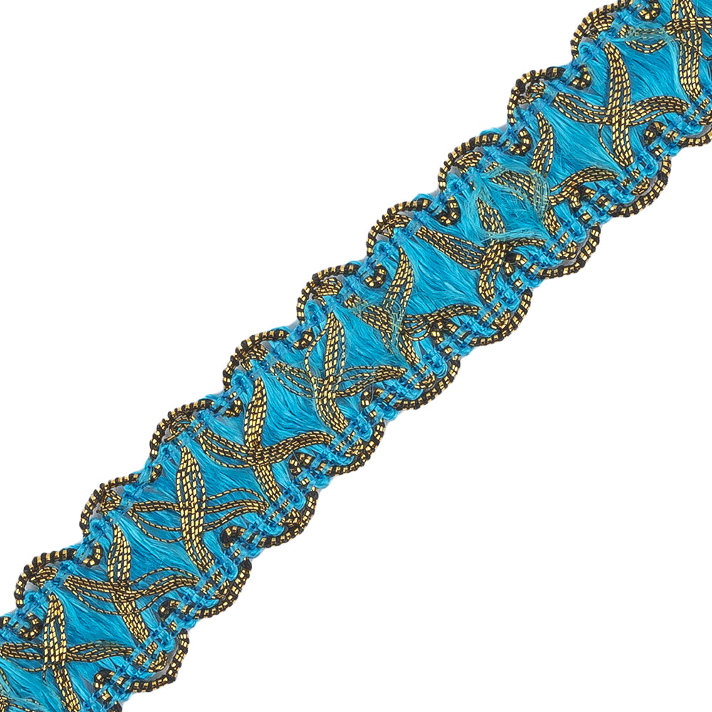 Turquoise/Gold Metallic Braid - Joann Fabrics