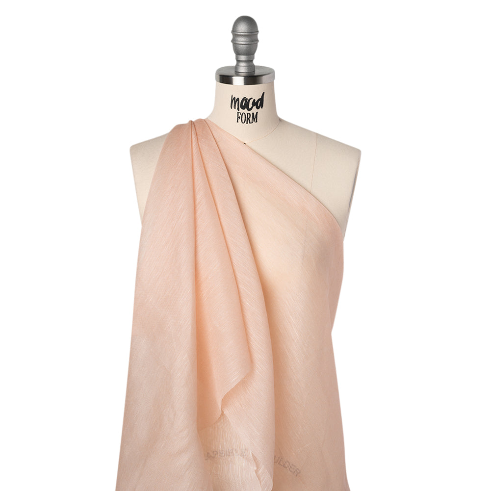Silk and Linen Scrim - Peachy Pink - Famous Australian Designer Deadstock - Joann Fabrics