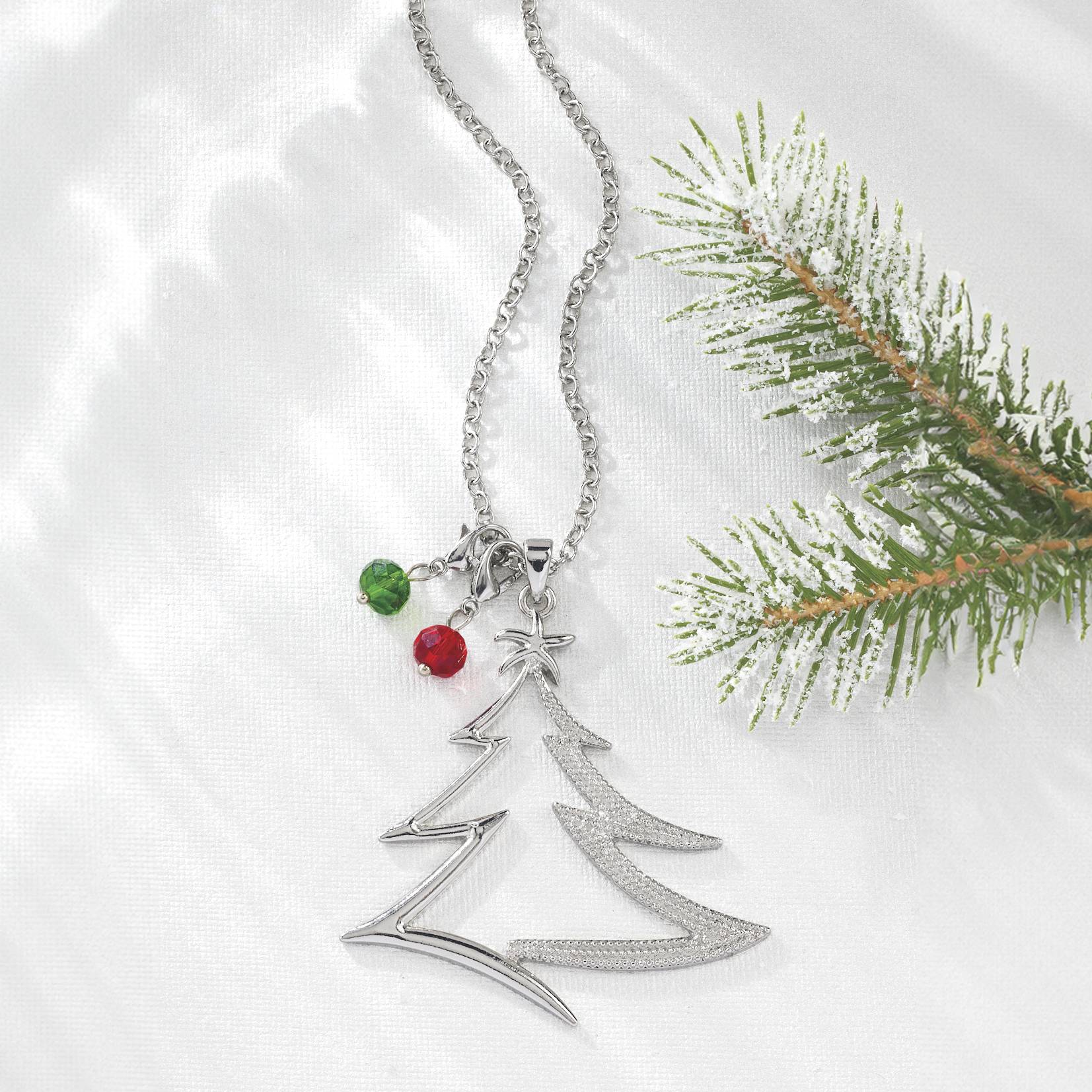 Tree Necklace, Faceted Bead Accents, 26