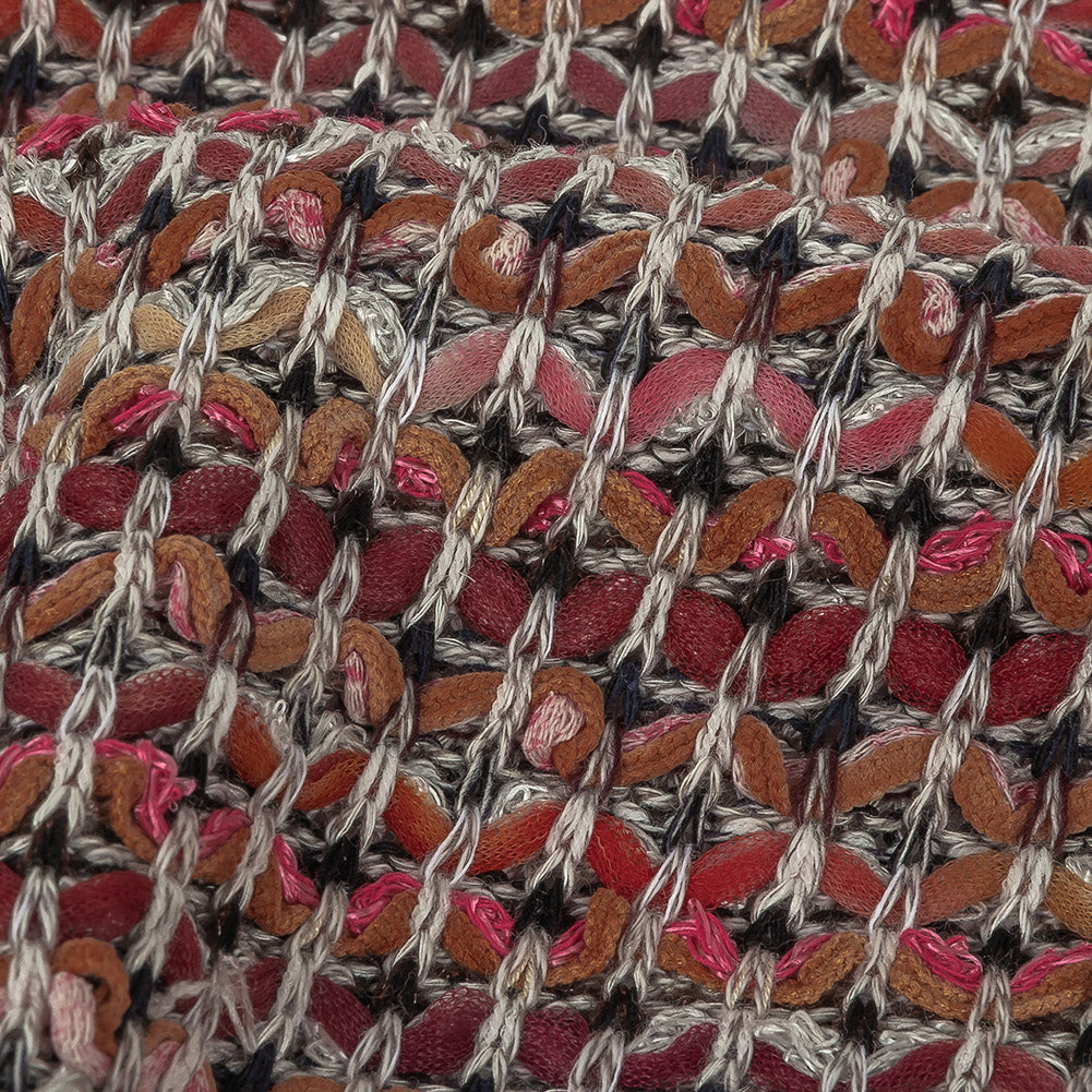 Pink, Peach and Gray Textured Stripes Sweater Knit - Joann Fabrics