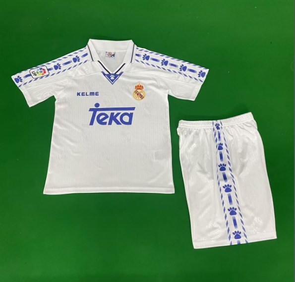 1996-1997 Retro Real Madrid Home Football Shirt 1:1 Thai Quality Kids Size