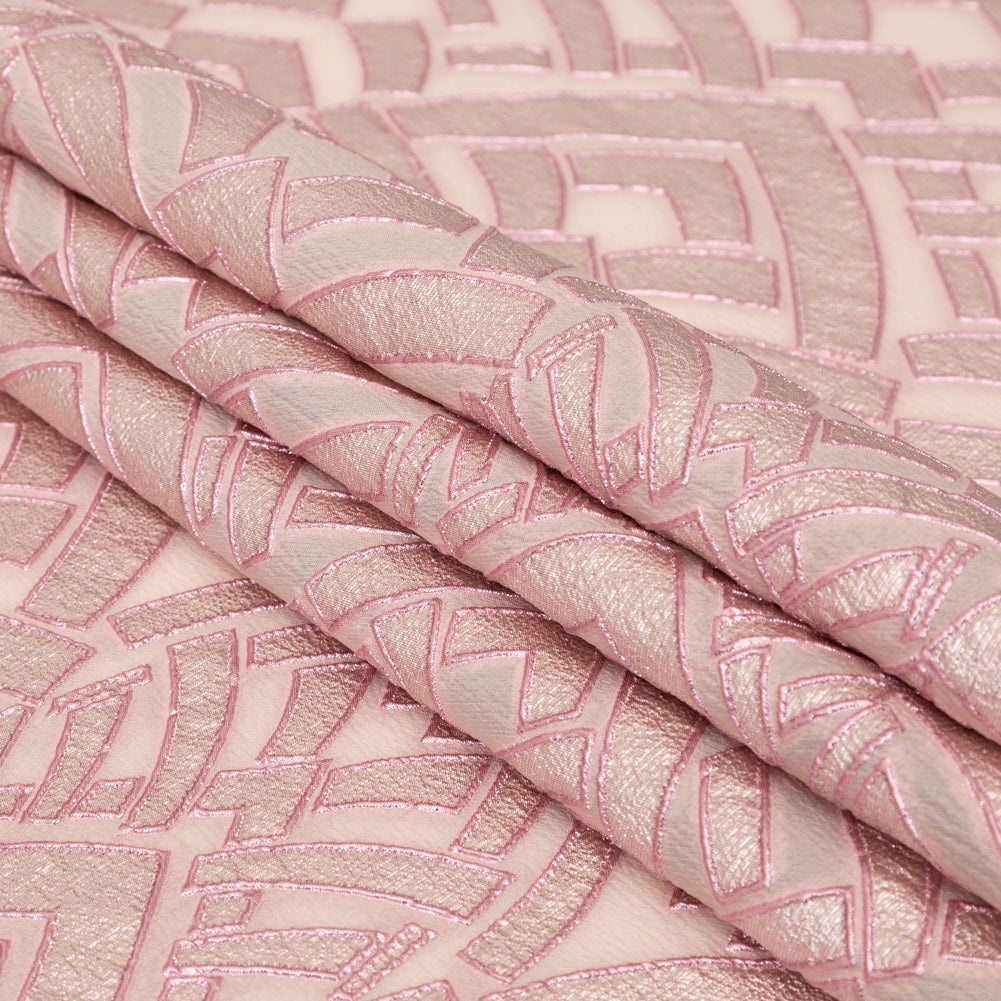 Metallic Pink Geometric Luxury Brocade - Joann Fabrics