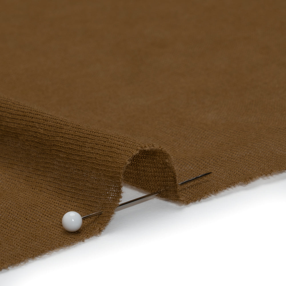 Lightweight Cotton Interlock Knit - Amber Brown - Designer Deadstock - Joann Fabrics