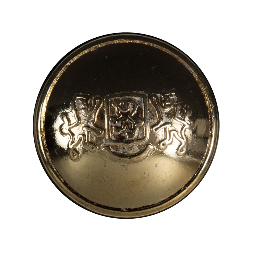 Gold Double Lion Crest Metal Shank Back Button - 44L/28mm - Joann Fabrics