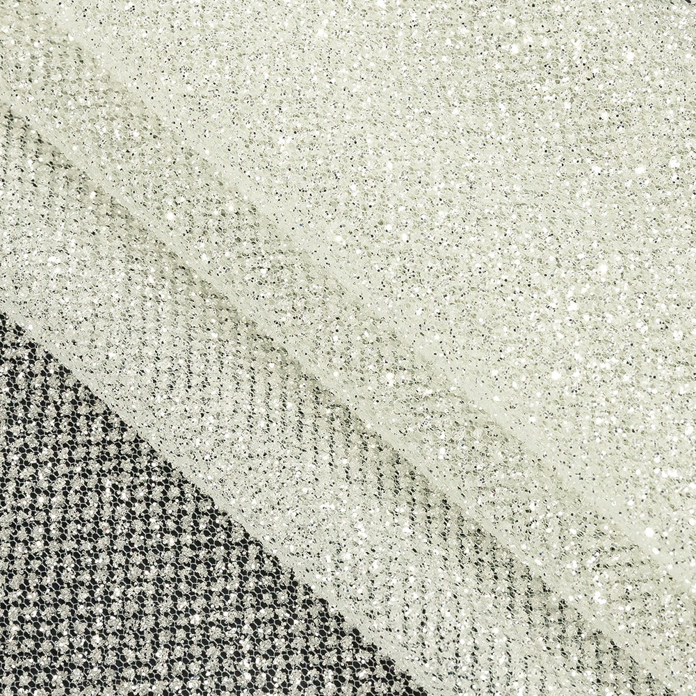 Tulle with Metallic Platinum Glitter - Clearly Aqua - Platina Collection - Joann Fabrics