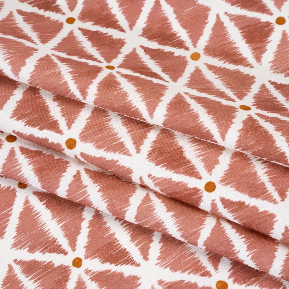 Brushed Cotton and Linen Canvas Print - Berry Sketched Lattice with Dots - British Imported - Joann Fabrics