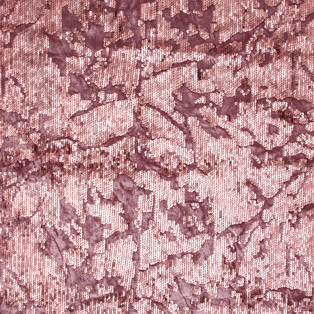 Stretch Velour with Sequins - Dusty Rose - Joann Fabrics